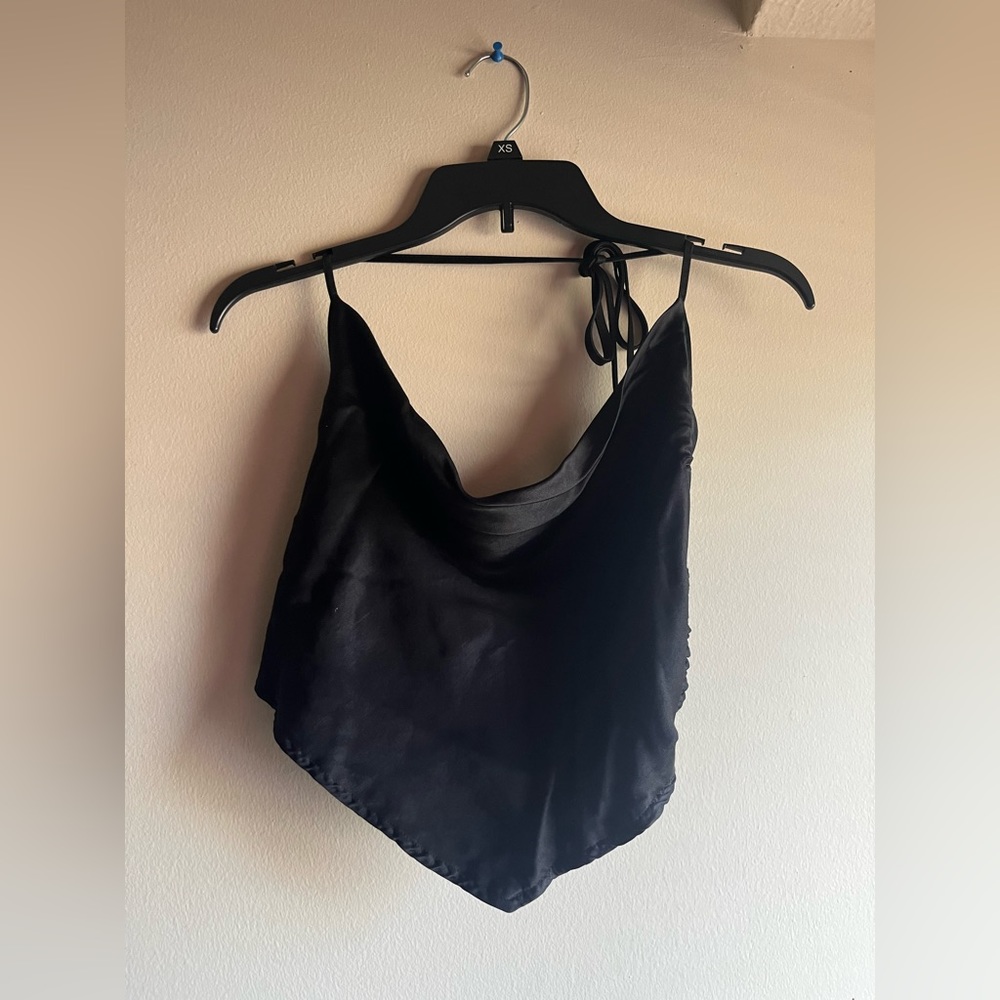wildfable black handkerchief top